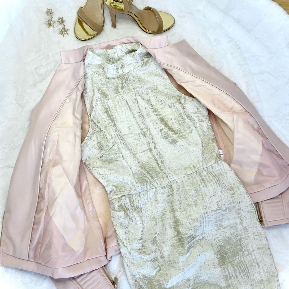 | Venus | Mock Neck Asymmetrical Ruched Dress